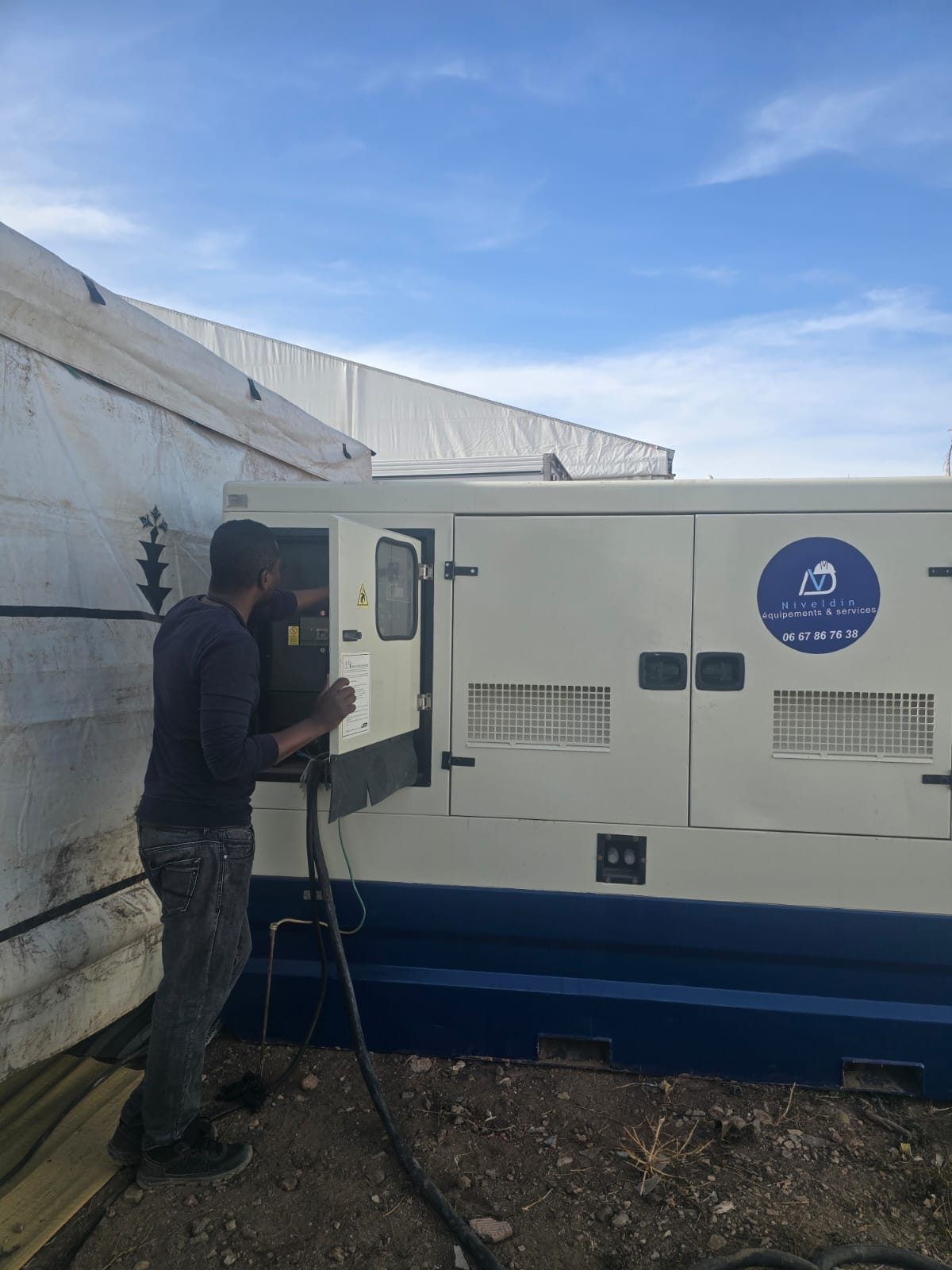 Intervention de maintenance NIVELDIN sur un groupe électrogène