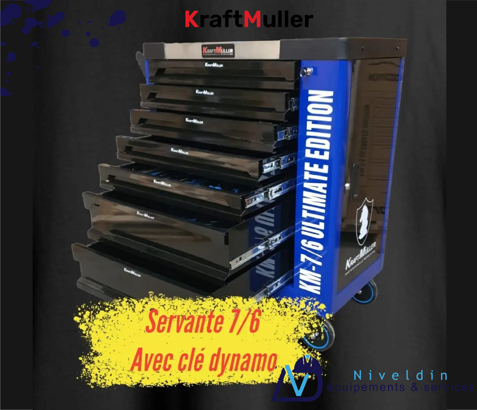 Armoire KM-7-6 Ultimate Edition avec porte latérale et clé dynamométrique supplémentaire — vue 2