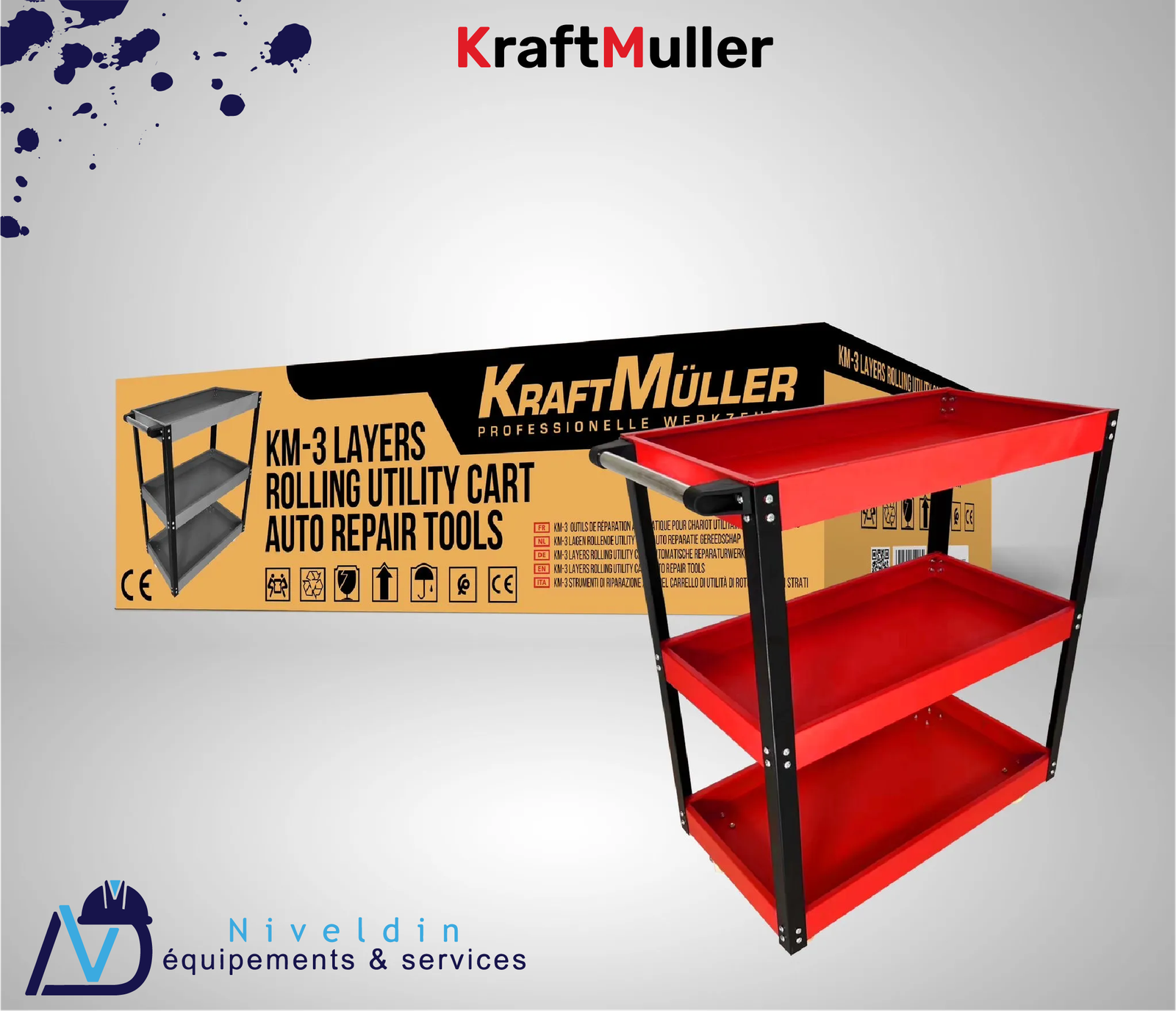 CHARIOT UTILITAIRE ROULANT KM-3 COUCHES — vue 2