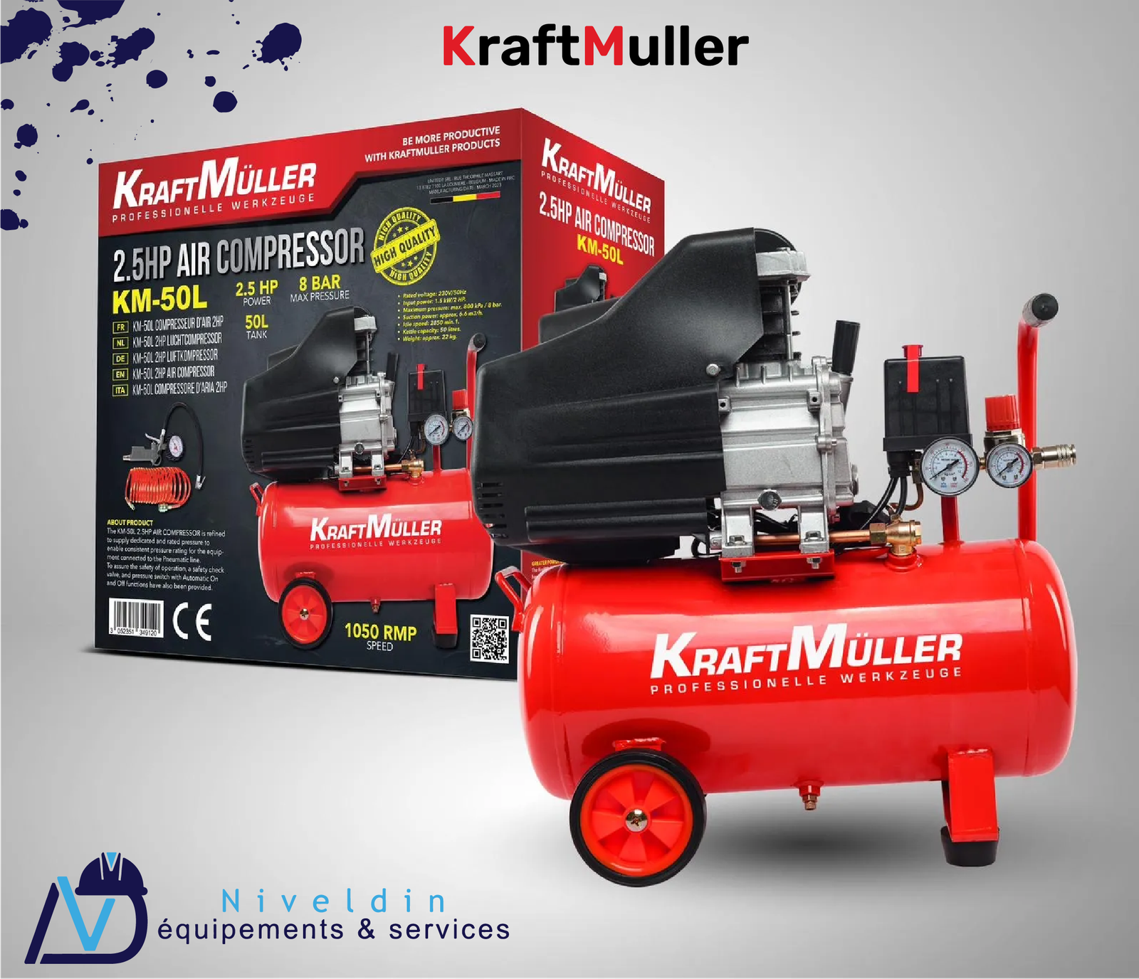 COMPRESSEUR D’AIR 2,5HP KM-50L — vue 2
