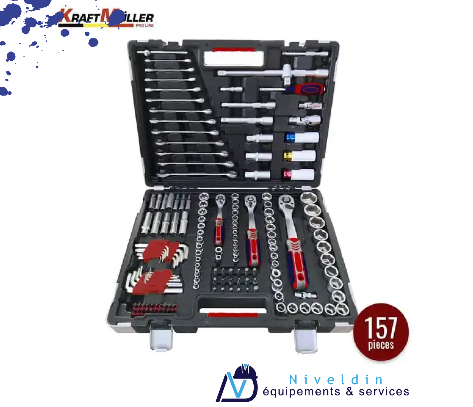 Jeu de douilles de couleur CRV 3 pièces – KM-157PCS — vue 2