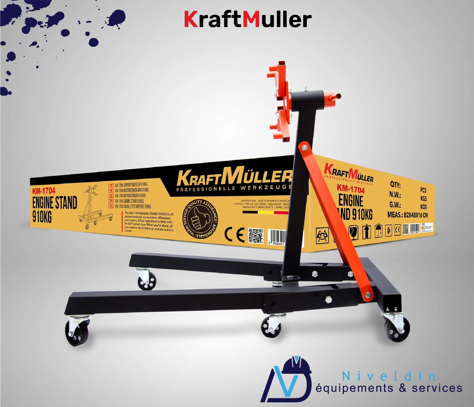 KM-1704 SUPPORT MOTEUR 910KG — vue 2