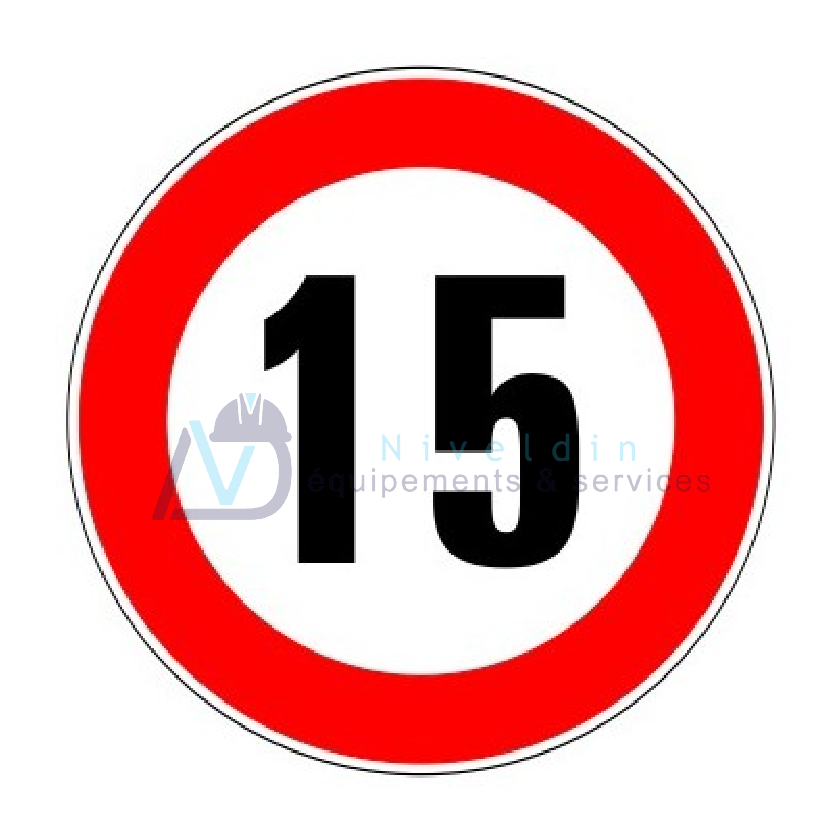 B14 – PANNEAU LIMITATION DE VITESSE À 15 KM/H — vue 2