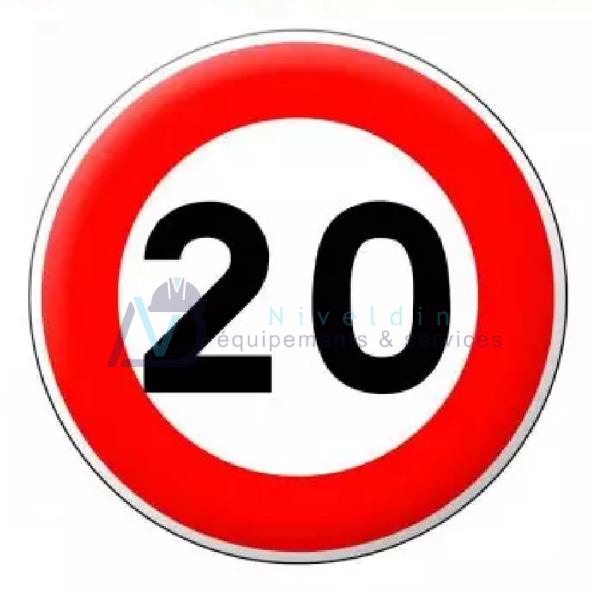 B14 – PANNEAU LIMITATION DE VITESSE À 20 KM/H — vue 2