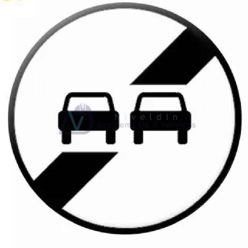 B34 – PANNEAU FIN D’INTERDICTION DE DÉPASSER VOITURES — vue 2