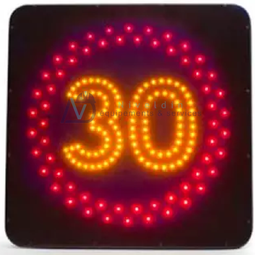 PANNEAU DYNAMIQUE À LEDS AVEC FOND NOIR — vue 2